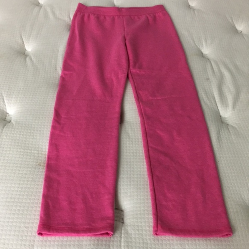 ✅Girls Youth Hanes Pink Sweatpants Size L